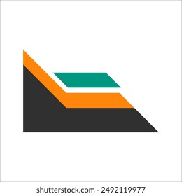 Modern Abstract Corner Shape Vector Element
