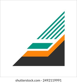 Modern Abstract Corner Shape Vector Element