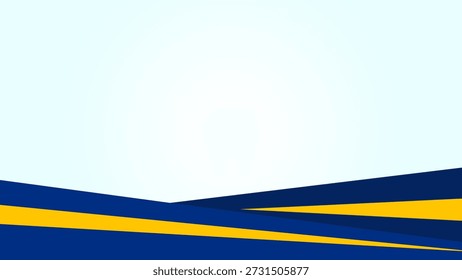 Fundo corporativo abstrato moderno com ondas diagonais azuis e amarelas, adequado para apresentação de negócios, perfil da empresa, cabeçalho do site e design de marca profissional.