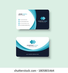 Modern Abstract Corporate Business Card Design. Clean Simple and Elegant Business Card.