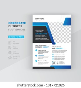 Modern Abstract Corporate Business Flyer Vector template Design.