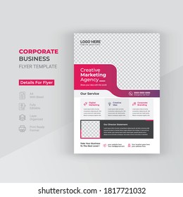 Modern Abstract Corporate Business Flyer Vector template Design.