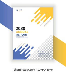 Modern abstract corporate business marketing annual report cover flyer design template