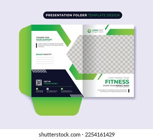 Modern abstract corporate business presentation folder template design