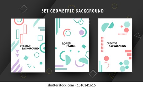 Modern abstract  cover, benner, background set. pattern, geometric for web design. Eps10