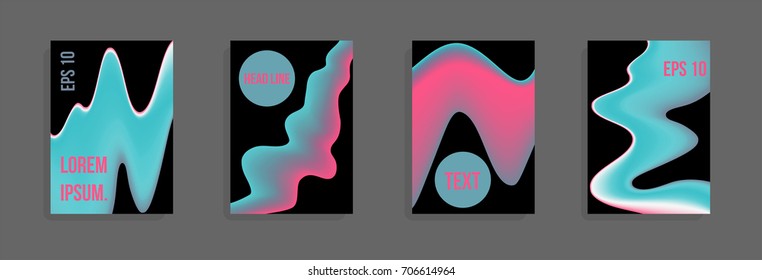 Modern abstract cover. Bright gradient composition. Future futuristic template for banner design, poster, notebook, book.Eps10 vector.