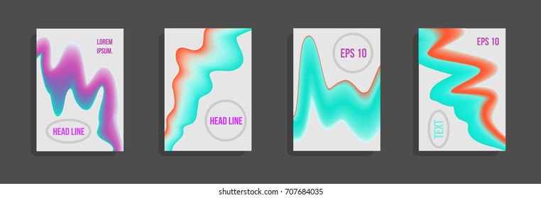 Modern abstract cover. Bright gradient composition. Future futuristic template for banner design, poster, notebook, book.Eps10 vector.