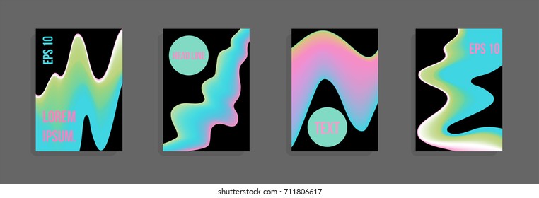 Modern abstract cover. Bright gradient composition. Future futuristic template for banner design, poster, notebook, book.Eps10 vector.