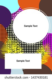 Modern abstract cover with circle for presentations.