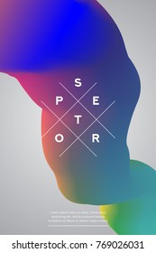 Modern abstract cover. Cool gradient flowing composition. Futuristic design. 