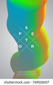 Modern abstract cover. Cool gradient flowing composition. Futuristic design. 