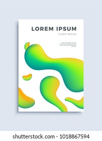 Modern abstract cover design template. Trendy fluid colorful shapes composition for flyer, banner, brochure and poster. Eps10 vector illustration.