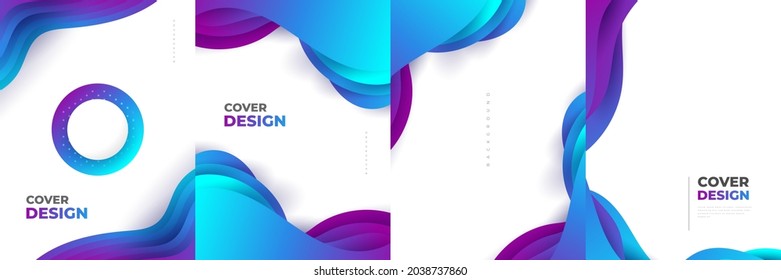 Moderna plantilla de diseño de carátulas abstractas con formas fluidas y líquidas coloridas. Diseño de fondo líquido para portada, tema, folleto, pancarta, portada, folleto, impresión, volante, libro, tarjeta o publicidad