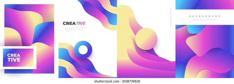 Modern Abstract Cover Design Template with Colorful Fluid and Liquid Shapes. Liquid Background Design for Front Page, Theme, Brochure, Banner, Cover, Booklet, Print, Flyer, Book, Card or Advertising