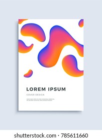 Modern abstract cover design template. Trendy fluid colorful shapes composition for flyer, banner, brochure and poster. Eps10 vector illustration.