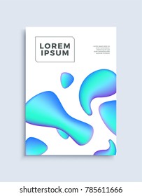 Modern abstract cover design template. Trendy fluid colorful shapes composition for flyer, banner, brochure and poster. Eps10 vector illustration.
