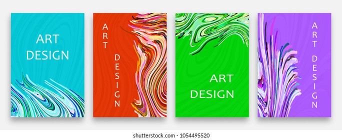 Modern abstract cover, Hand drawn fluid shape design,  Artistic graphic element. Eps10 vector illustration.