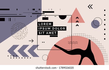 Modernes abstraktes Cover, minimales Cover-Design. Farbiger geometrischer Hintergrund, Vektorgrafik.