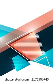 Cubierta abstracta moderna, diseño mínimo. Fondo geométrico colorido. Vector.