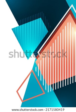 Modern abstract cover, minimal design. Colorful geometric background. Vector.