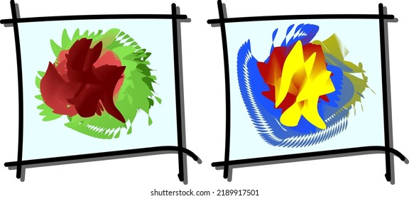 Modern abstract cover set. The composition of the gradient form is cold. As a manifestation of beauty.