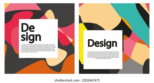 Modern abstract cover set. Cool colorful abstract shapes composition. Suitable for companies and businesses in any sector. Memorable, attractive, modern, simple, clean, profesional. Vector EPS 10