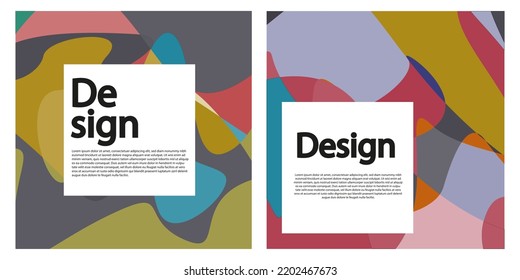 Modern abstract cover set. Cool colorful abstract shapes composition. Suitable for companies and businesses in any sector. Memorable, attractive, modern, simple, clean, profesional. Vector EPS 10