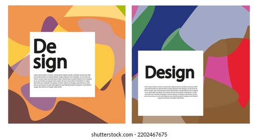 Modern abstract cover set. Cool colorful abstract shapes composition. Suitable for companies and businesses in any sector. Memorable, attractive, modern, simple, clean, profesional. Vector EPS 10
