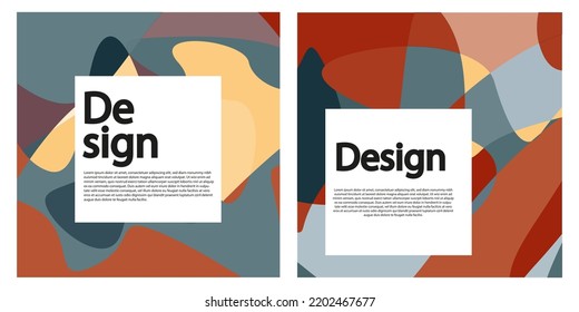Modern abstract cover set. Cool colorful abstract shapes composition. Suitable for companies and businesses in any sector. Memorable, attractive, modern, simple, clean, profesional. Vector EPS 10