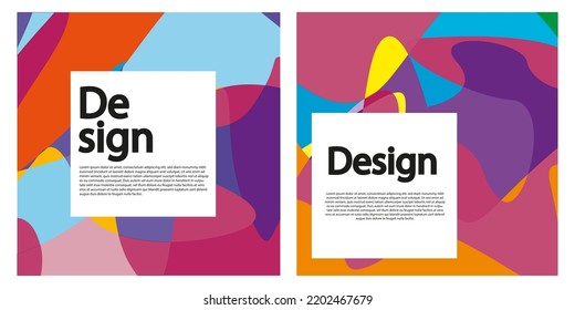 Modern abstract cover set. Cool colorful abstract shapes composition. Suitable for companies and businesses in any sector. Memorable, attractive, modern, simple, clean, profesional. Vector EPS 10