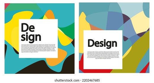 Modern abstract cover set. Cool colorful abstract shapes composition. Suitable for companies and businesses in any sector. Memorable, attractive, modern, simple, clean, profesional. Vector EPS 10