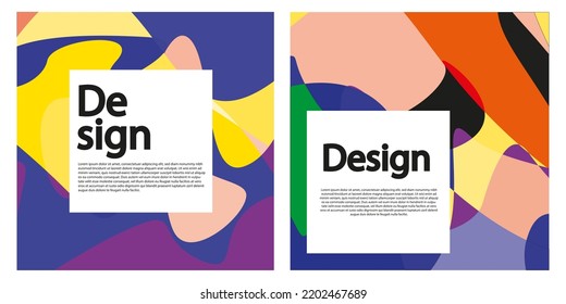 Modern abstract cover set. Cool colorful abstract shapes composition. Suitable for companies and businesses in any sector. Memorable, attractive, modern, simple, clean, profesional. Vector EPS 10