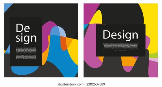 Modern abstract cover set. Cool colorful abstract shapes composition. Suitable for businesses template, background, cover, and etc. Memorable, modern, simple, clean, profesional. Vector EPS 10