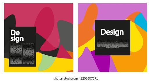 Modern abstract cover set. Cool colorful abstract shapes composition. Suitable for businesses template, background, cover, and etc. Memorable, modern, simple, clean, profesional. Vector EPS 10