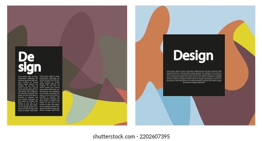 Modern abstract cover set. Cool colorful abstract shapes composition. Suitable for businesses template, background, cover, and etc. Memorable, modern, simple, clean, profesional. Vector EPS 10
