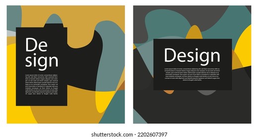 Modern abstract cover set. Cool colorful abstract shapes composition. Suitable for businesses template, background, cover, and etc. Memorable, modern, simple, clean, profesional. Vector EPS 10
