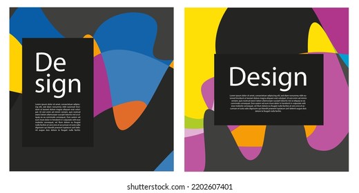 Modern abstract cover set. Cool colorful abstract shapes composition. Suitable for businesses template, background, cover, and etc. Memorable, modern, simple, clean, profesional. Vector EPS 10