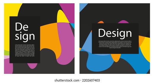 Modern abstract cover set. Cool colorful abstract shapes composition. Suitable for businesses template, background, cover, and etc. Memorable, modern, simple, clean, profesional. Vector EPS 10