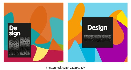 Modern abstract cover set. Cool colorful abstract shapes composition. Suitable for businesses template, background, cover, and etc. Memorable, modern, simple, clean, profesional. Vector EPS 10