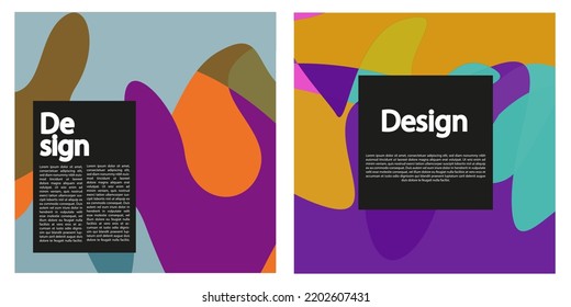 Modern abstract cover set. Cool colorful abstract shapes composition. Suitable for businesses template, background, cover, and etc. Memorable, modern, simple, clean, profesional. Vector EPS 10