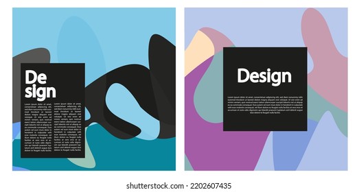 Modern abstract cover set. Cool colorful abstract shapes composition. Suitable for businesses template, background, cover, and etc. Memorable, modern, simple, clean, profesional. Vector EPS 10