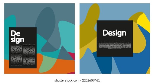 Modern abstract cover set. Cool colorful abstract shapes composition. Suitable for businesses template, background, cover, and etc. Memorable, modern, simple, clean, profesional. Vector EPS 10