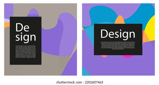 Modern abstract cover set. Cool colorful abstract shapes composition. Suitable for businesses template, background, cover, and etc. Memorable, modern, simple, clean, profesional. Vector EPS 10