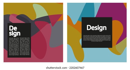 Modern abstract cover set. Cool colorful abstract shapes composition. Suitable for businesses template, background, cover, and etc. Memorable, modern, simple, clean, profesional. Vector EPS 10