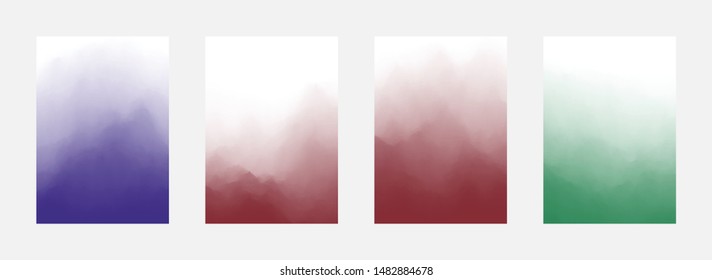Modern Abstract Cover Set. Gradient Design. Paint Texture. Curve Pattern. Vector illustration