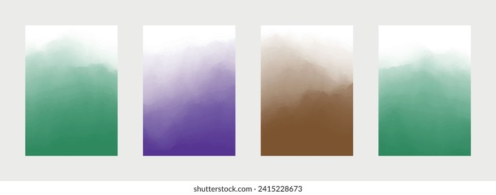 Modern Abstract Cover Set. Gradient Backdrop. Curve Texture. Paint Background. Vector illustration