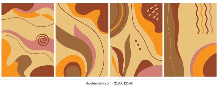 Modern abstract cover set, minimal cover design. Colorful geometric background, vector illustration.