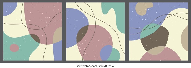 Moderno juego de portada abstracta, diseño mínimo de portada. Fondo geométrico colorido, ilustración vectorial.