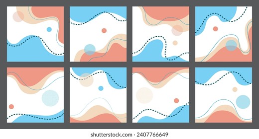Modern abstract cover set, minimal cover design. Colorful geometric background, vector illustration.