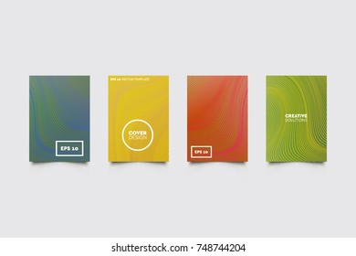 Modern abstract cover set with abstract shape compositions. Futuristic, minimal design, EPS10